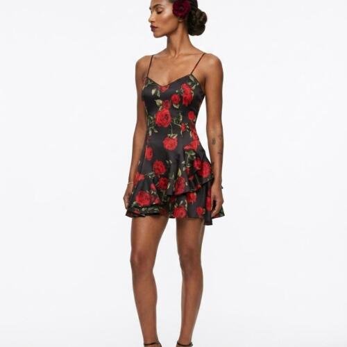 Rose Noir Silk Dress