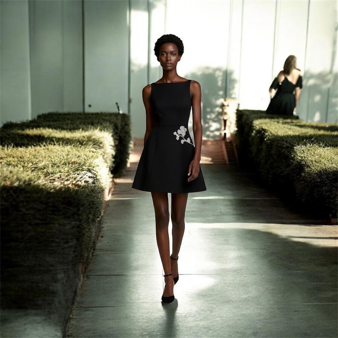 Midnight Blossom Mini Dress - Image 4